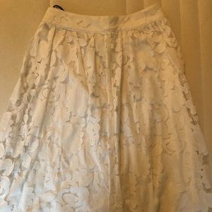 White lace skirt